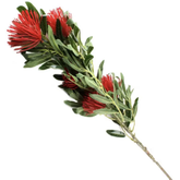 🌺 Artificial Pohutukawa for Home or Christmas Decoration displayed with vibrant red flowers and green leaves.